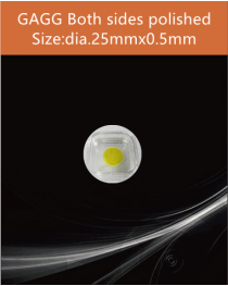 GAGG Ce scintillation crystal, GAGG Ce crystal, GAGG scintillator, Ce:Gd3Al2Ga3O12 crystal, dia.25x0.5mm